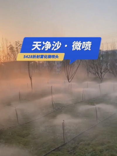 【天净沙&middot;微喷】枯藤老树昏鸦，草地仙境人家，地插微喷雾化，夕阳西下，灌溉，你问，我答！#5428折射雾化微喷头 #微喷 #华维集团