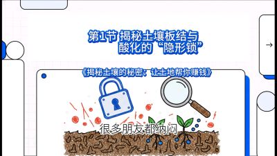 第1节（入门篇）： 为什么你的肥料&ldquo;喂&rdquo;不进去？&mdash;&mdash;揭秘土壤板结与酸化的&ldquo;隐形锁&rdquo;，课程：《揭秘土壤的秘密：让土地帮你赚钱》#识农AI