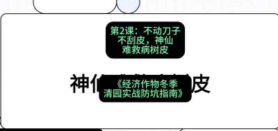 第2节：【物理手段】不动刀子不刮皮，神仙难救病树皮，课程：《经济作物冬季清园&middot;实战防坑指南》#识农AI