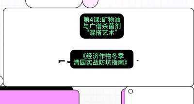 第4节：【替代方案】矿物油与广谱杀菌剂的&ldquo;混搭艺术&rdquo;，课程：《经济作物冬季清园&middot;实战防坑指南》#识农AI